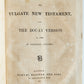 1872 BIBLE in ENGLISH antique VULGATE NEW TESTAMENT Douay Version of 1582