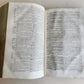 1737 BIBLE in GERMAN & LATIN antique MASSIVE FOLIO PIGSKIN BOUND 10 x 15"