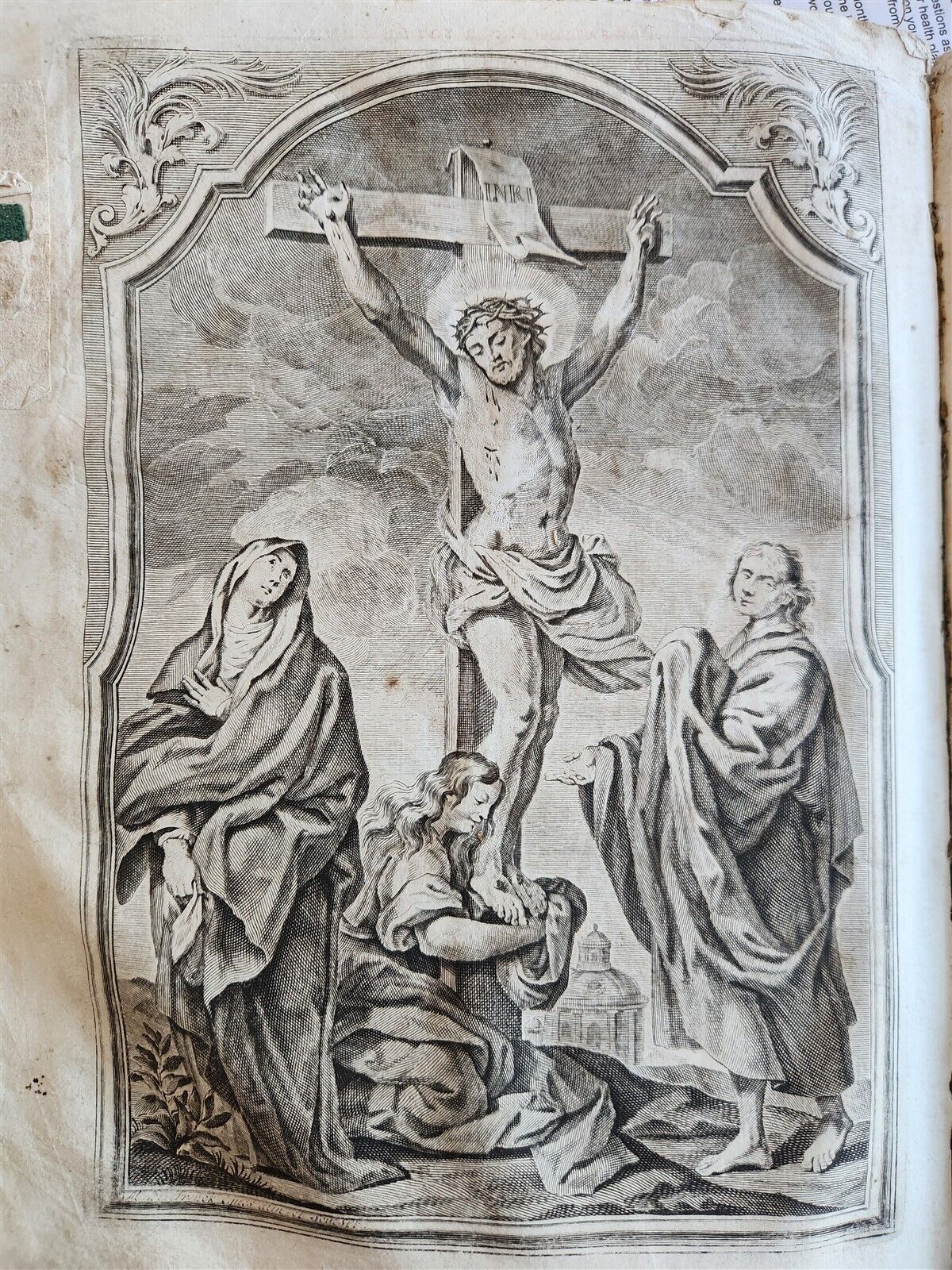 1760 MISSALE ROMANUM antique VELLUM BOUND FOLIO