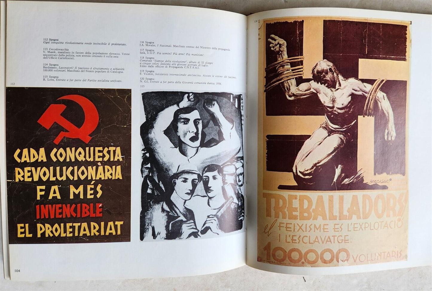 MANIFESTI RIVOLUZIONARI vintage ART & REFERENCE ALBUM RUSSIAN SPANISH POSTERS