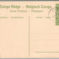 BELGIAN CONGO STEAMER BOARDING ANTIQUE POSTCARD