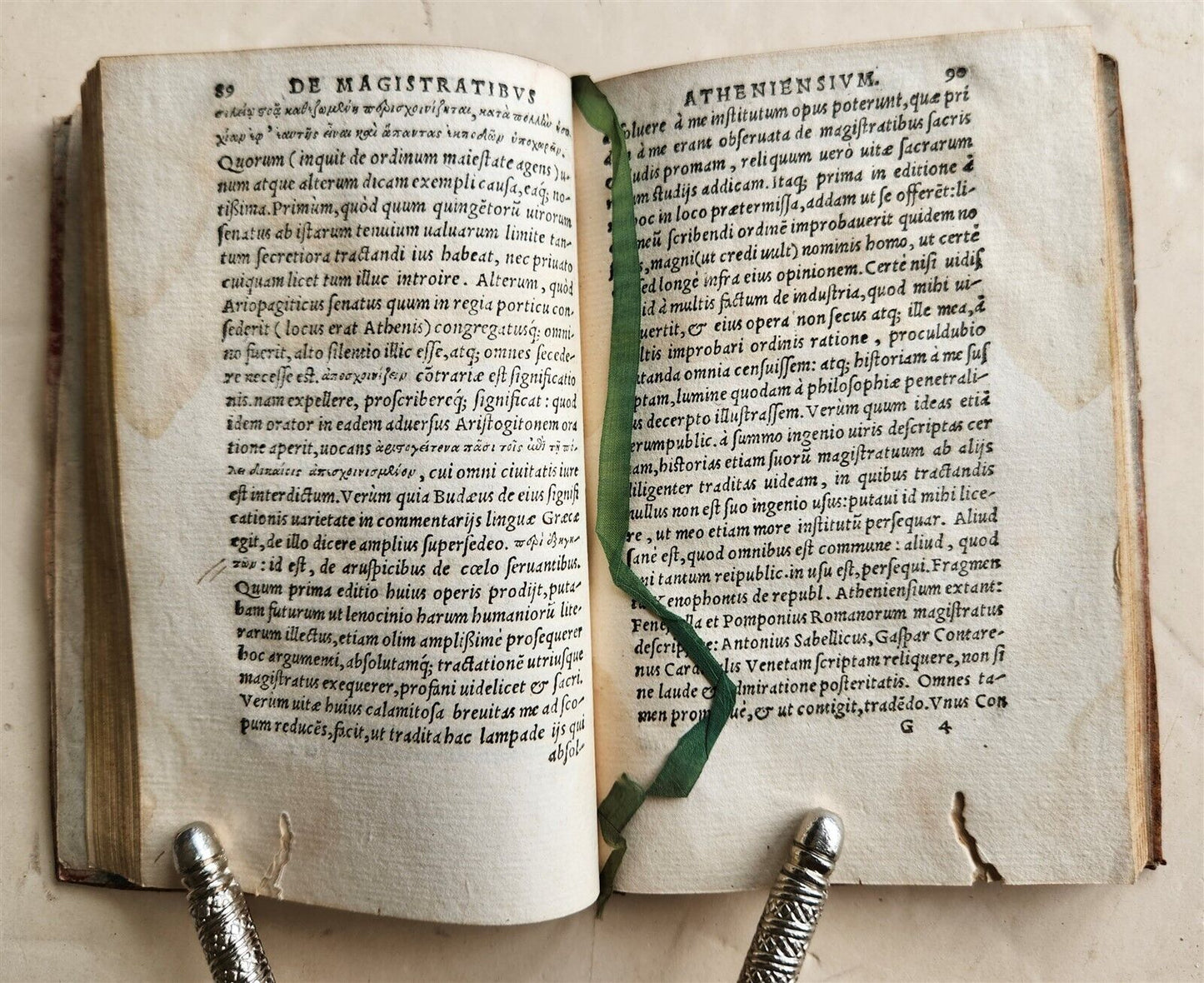1551 ATHENIAN MAGISTRATES GREEK & ROMAN HISTORY by Guillaume POSTEL antique