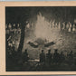 ELLISON BAY WI CAMP ZION FIRE SCENE ANTIQUE POSTCARD
