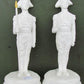 PAIR OF VINTAGE UNGLAZED PORCELAIN FIGURINES MILITARY SOLDIER IN UNIFORM