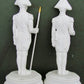 PAIR OF VINTAGE UNGLAZED PORCELAIN FIGURINES MILITARY SOLDIER IN UNIFORM