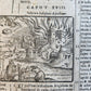1602 BIBLE in LATIN ILLUSTRATED w/ MAP & NUMEROUS WOODCUTS antique