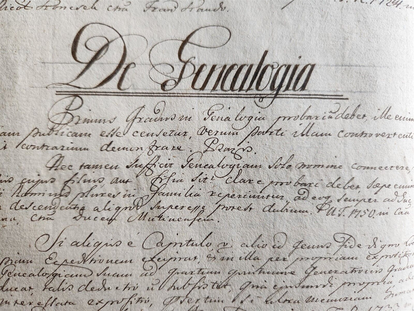 1769 LAW MANUSCRIPT in LATIN antique FOLIO 200 pages COURT DECISIONS