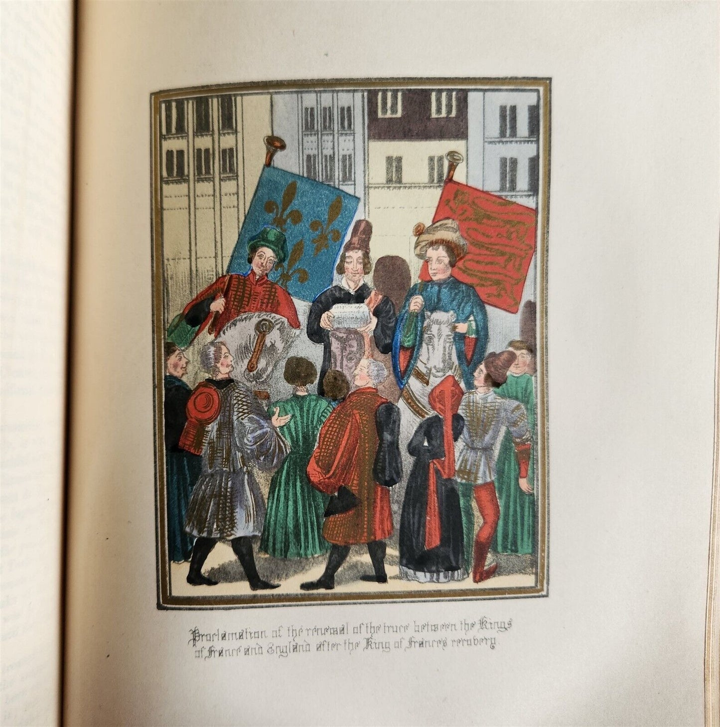 1868 FROISSART CHRONICLES of ENGLAND FRANCE SPAIN 2 VOLUMES antique ILLUSTRATED