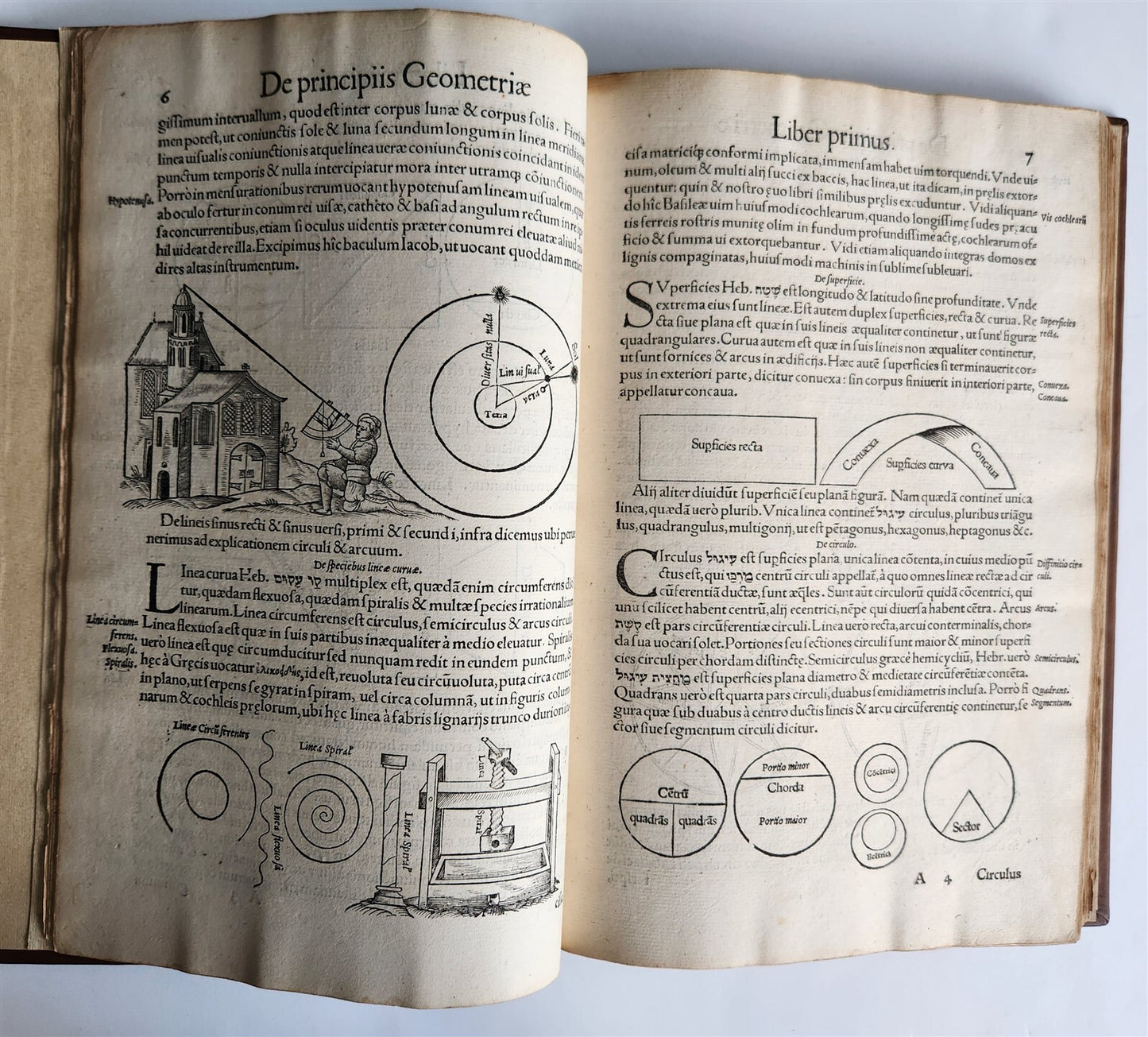 1551 RUDIMENTA MATHEMATICA by SEBASTIAN MUNSTER antique ILLUSTRATED 1st EDITION
