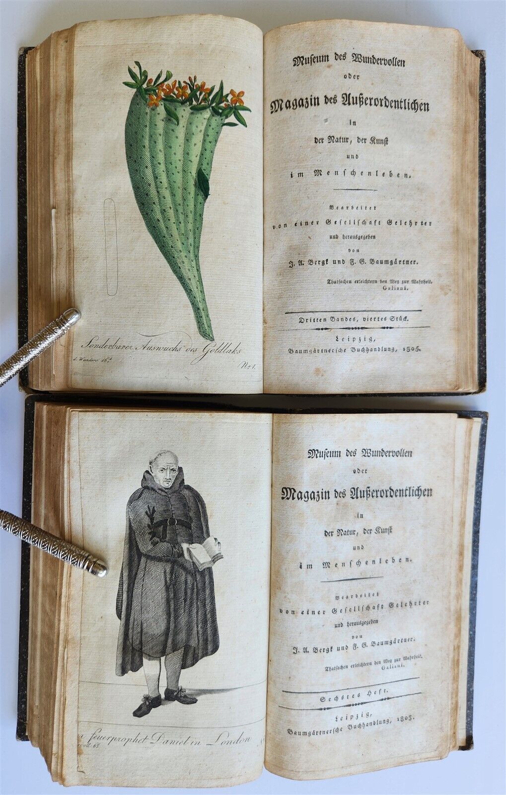 1803-04 EXTRAORDINARY in NATURE ART & HUMAN LIFE 2 VOLUMES antique ILLUSTRATED