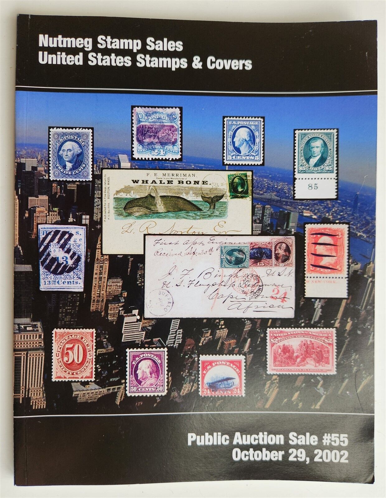 PHILATELIC STAMPS NUTMEG AUCTION CATALOG # 55 2002