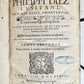 1588 SERMONS of PORTUGUESE THEOLOGIAN F. DIAZ 2 VOLUMES antique PIGSKIN BINDING