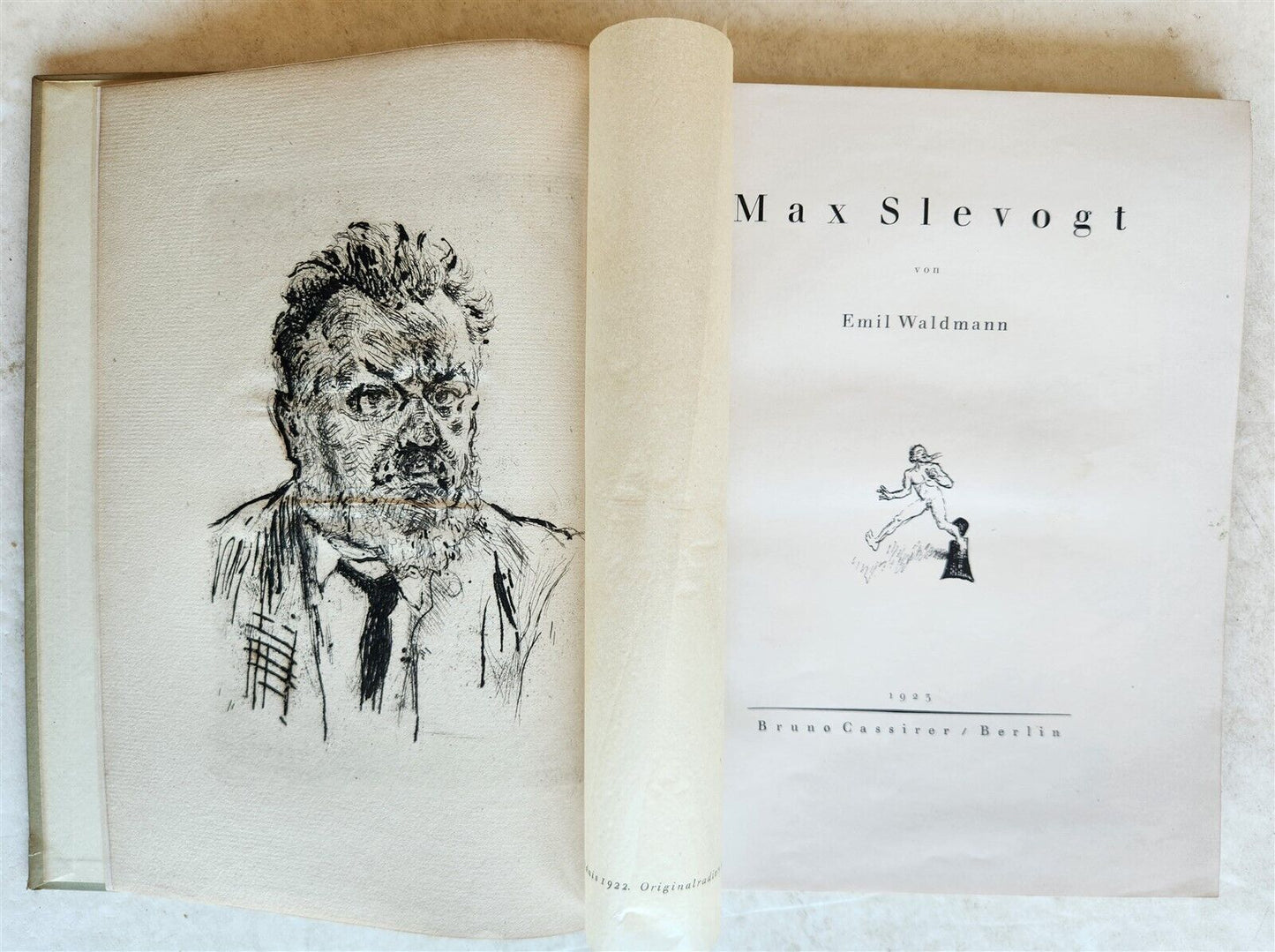 1923 MAX SLEVOGT by EMIL WALDMANN antique ILLUSTRATED ART ALBUM