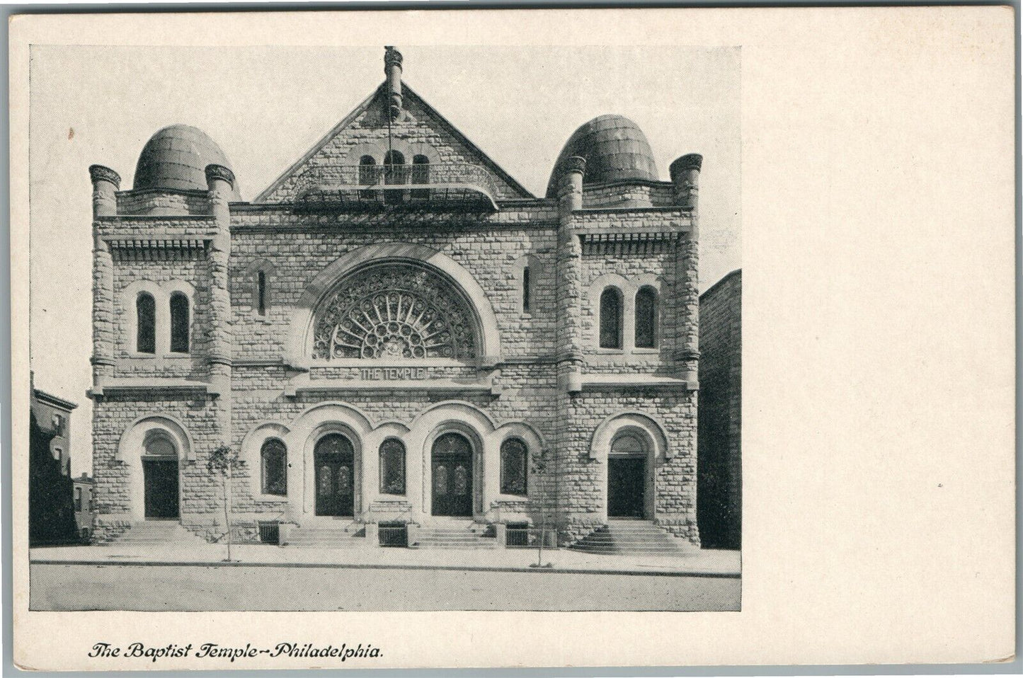 PHILADELPHIA PA BAPTIST TEMPLE ANTIQUE POSTCARD