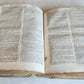 1710 LATIN FRENCH DICTIONARY antique w/ BLIND STAMPED VELLUM BINDING