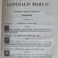 1842 MANUALE CHORI seu VESPERALE ROMANUM antique FOLIO