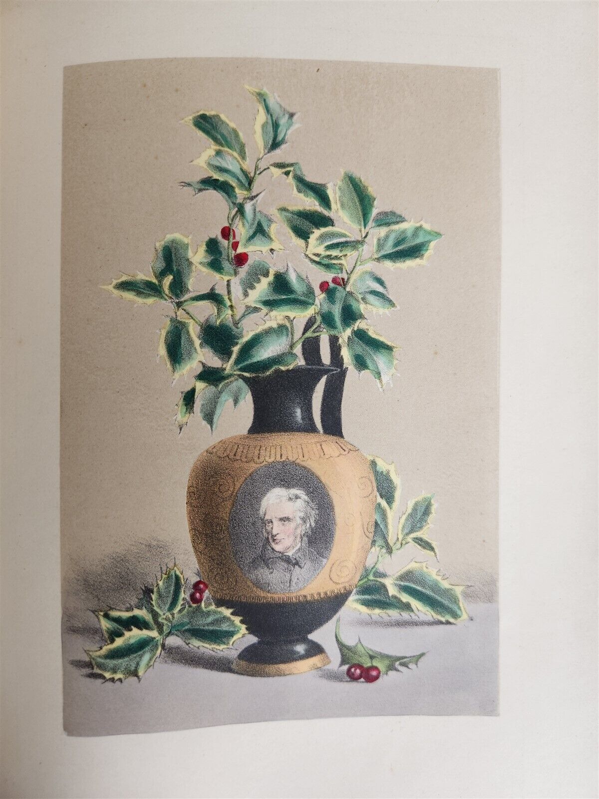 1871 FLOWER EMBLEMS ILLUSTRATED antique in ENGLISH