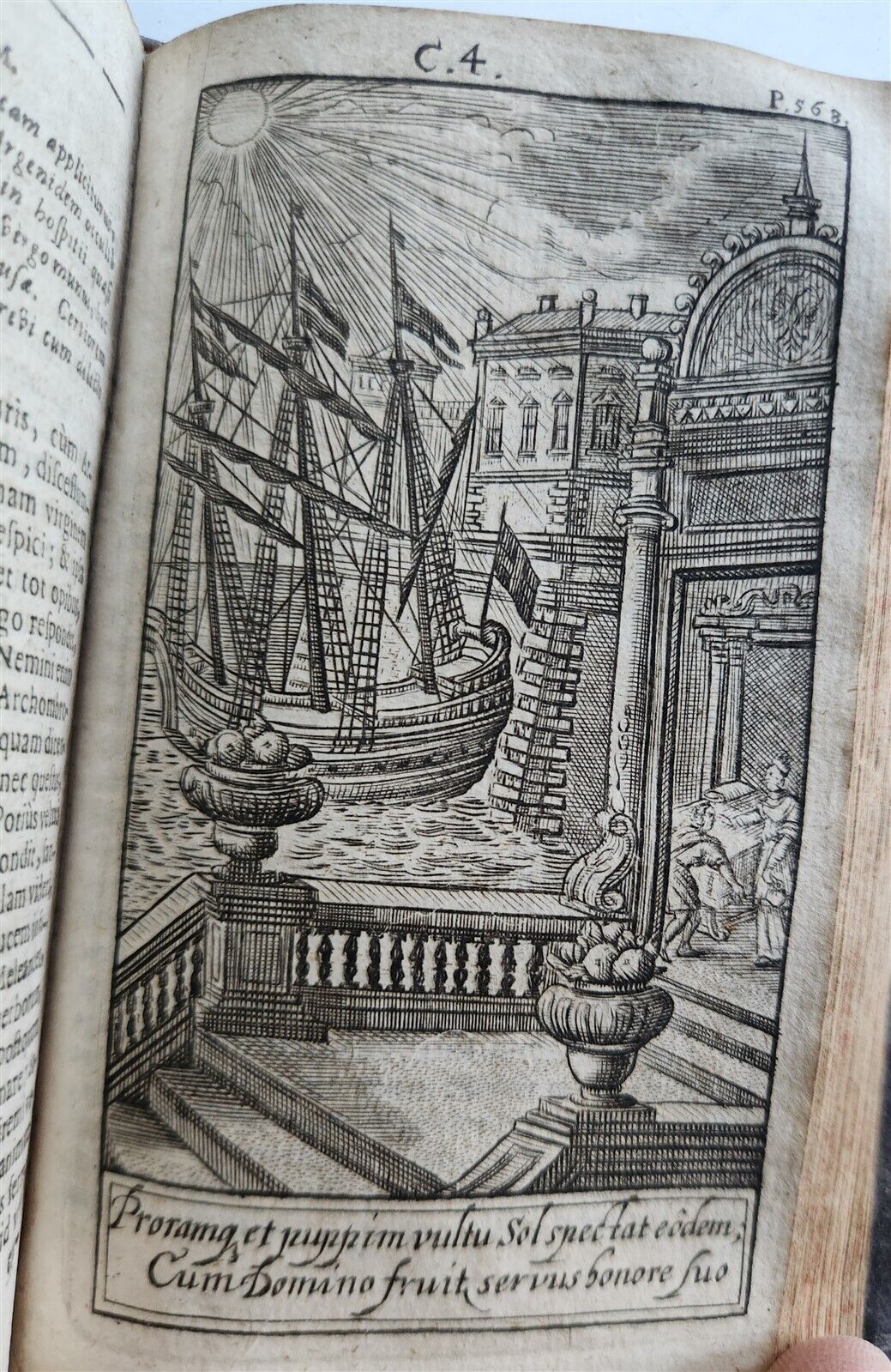 1724 ILLUSTRATED POLITICAL NOVEL antique Joannis Barclaii Argenis