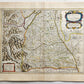 1640 MAP of GERMANY BAVARIA AUGSBURG by WILLEM BLAEU antique AUTHENTIC