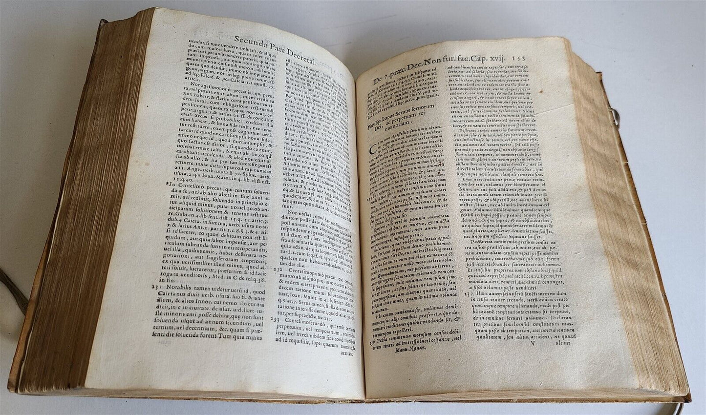 1598 CANON LAW THEOLOGY by Martino de AZPILCUETA antique VELLUM 16th CENTURY