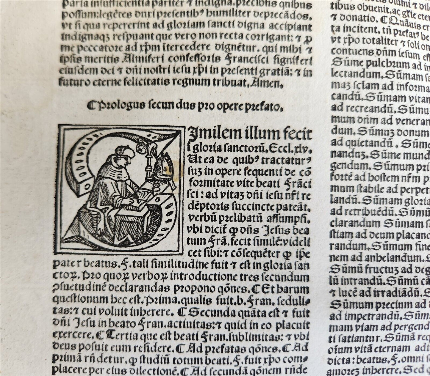 1513 POST-INCUNABULA HISTORY of FRANCISCANS ORDER antique Vellum Bound RARE