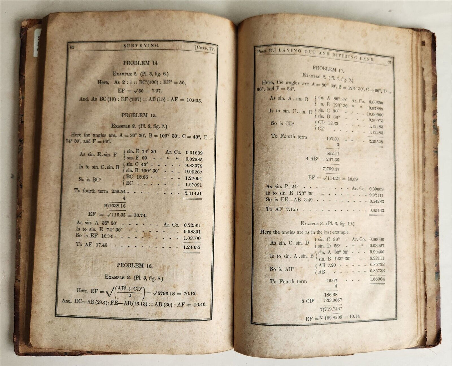 1837 COMPLETE KEY to GUMMERE'S SURVEYING by SAMUEL ALSOP antique PHILADELPHIA