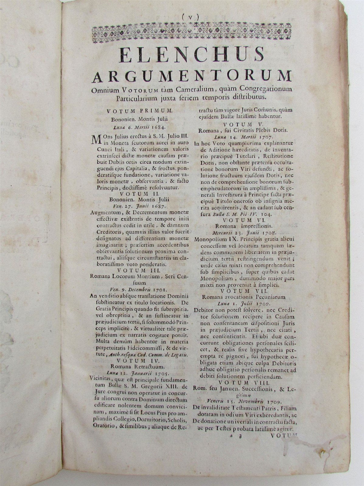 1741 VELLUM BOUND ANTIQUE FOLIO by Nicolai Fermosini CANONICA CIVILIA CRIMINALIA