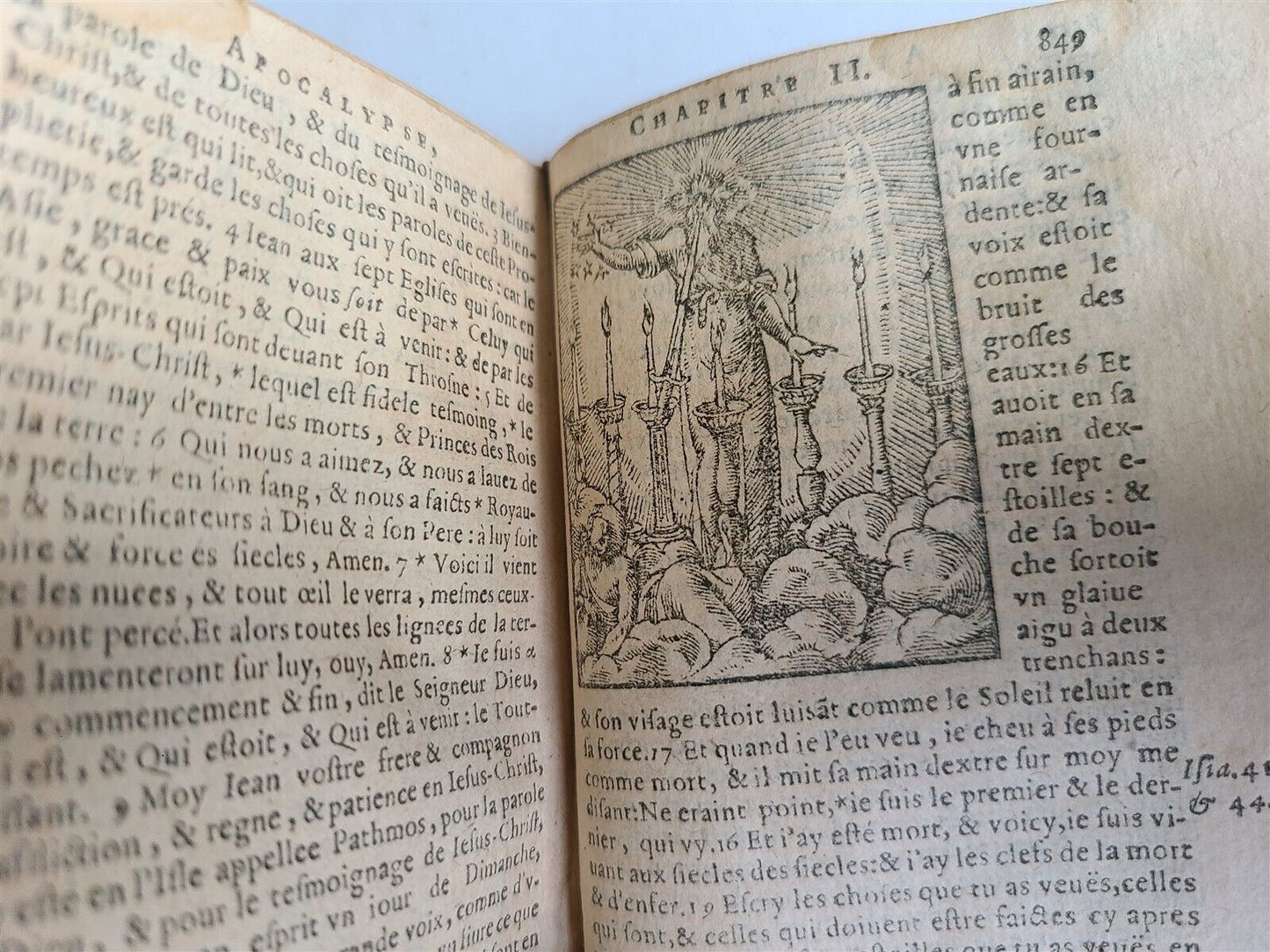 1617 BIBLE in FRENCH LE NOVUEAU TESTAMENT antique FULLY ILLUSTRATED