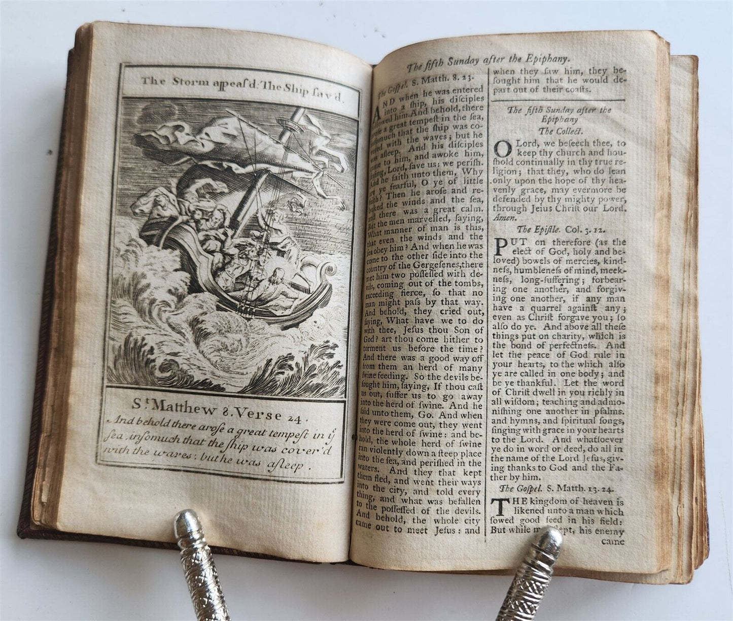 1770 BOOK of COMMON PRAYER & PSALTER in ENGLISH antique ORIGINAL BINDING