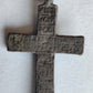 RUSSIAN BRONZE 18th CENTURY antique NECK CROSS icon