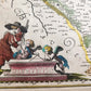 1640 MAP LE GOUVERNMENT de L'ISLE DE FRANCE BLAEU antique AUTHENTIC hand colored
