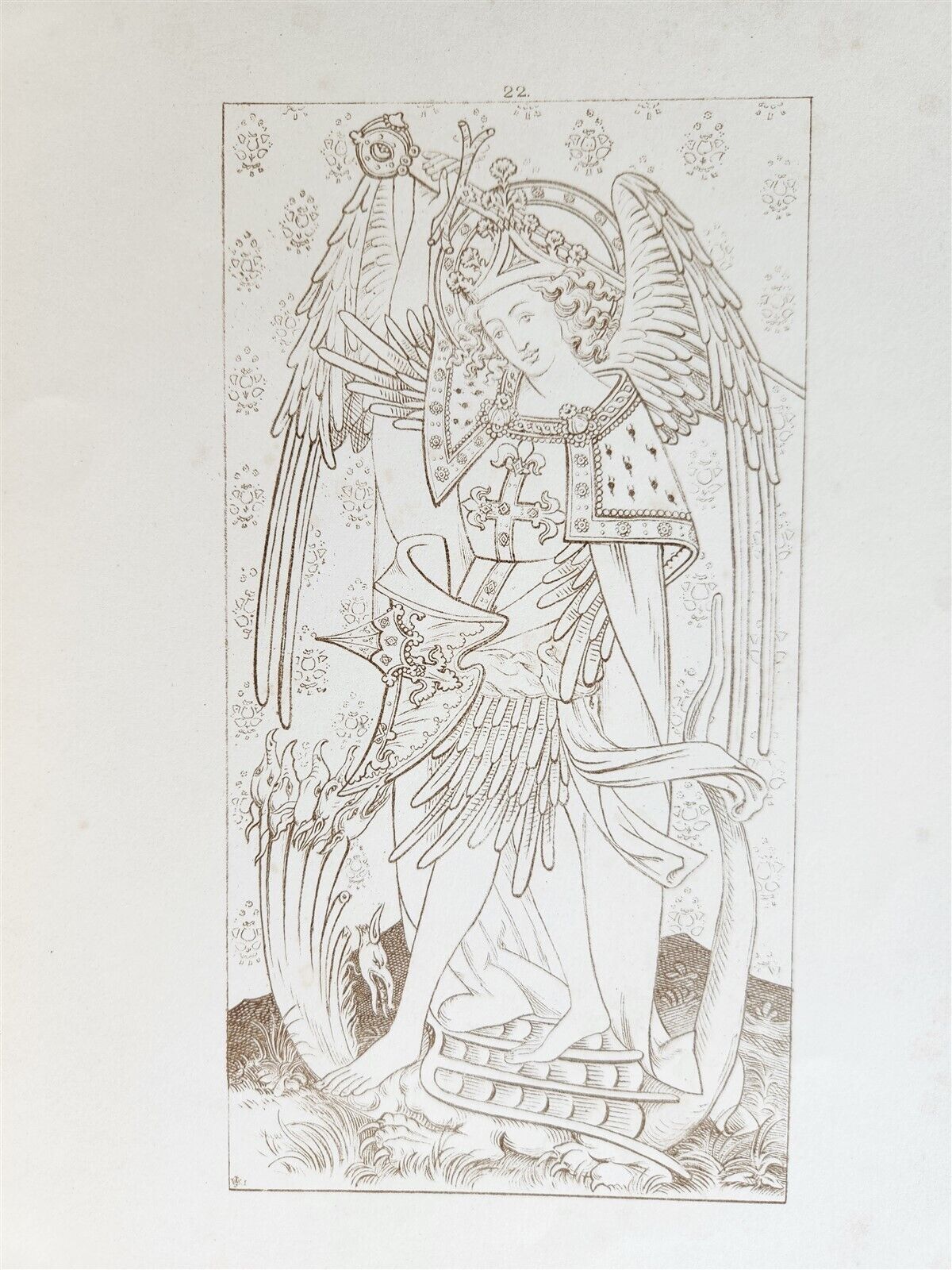 1867 ILLUSTRATIONS of the ROOD SCREEN in RANWORTH antique ILLUSTRATED FOLIO