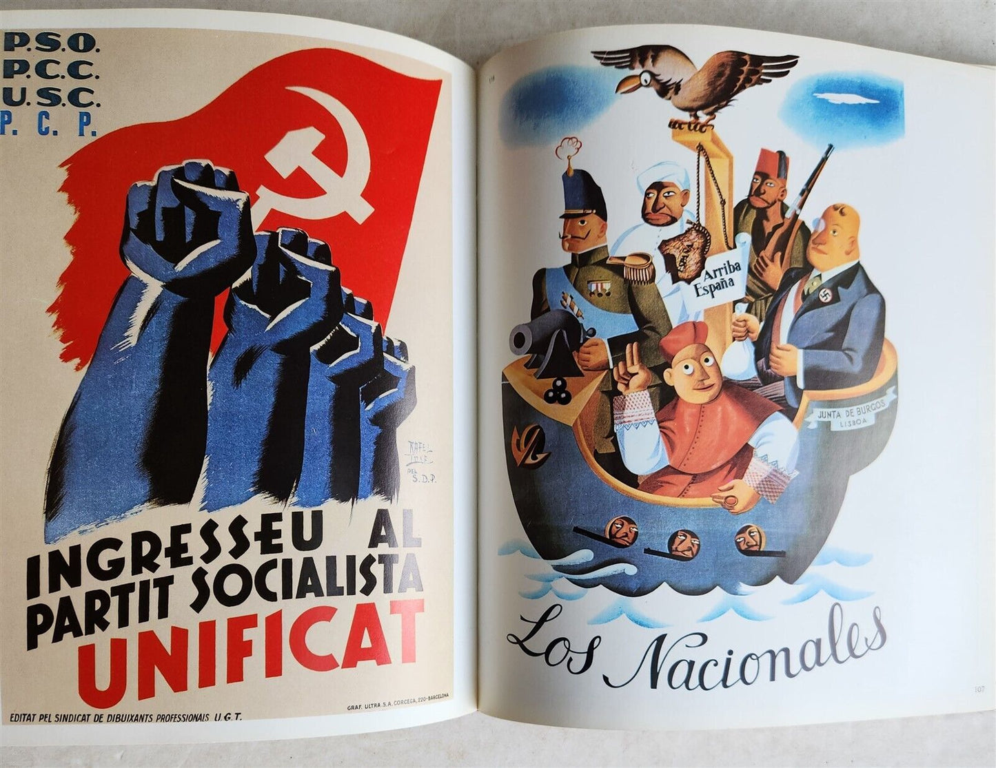 MANIFESTI RIVOLUZIONARI vintage ART & REFERENCE ALBUM RUSSIAN SPANISH POSTERS