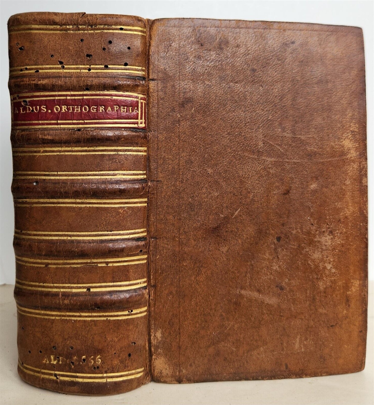 1566 ALDINE PRESS ORTHOGRAPHIAE RATION Ab. ALDO MANUTIO antique 16th CENTURY