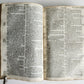 1679 BIBLE in ENGLISH King James antique ORIGINAL red morocco BINDING