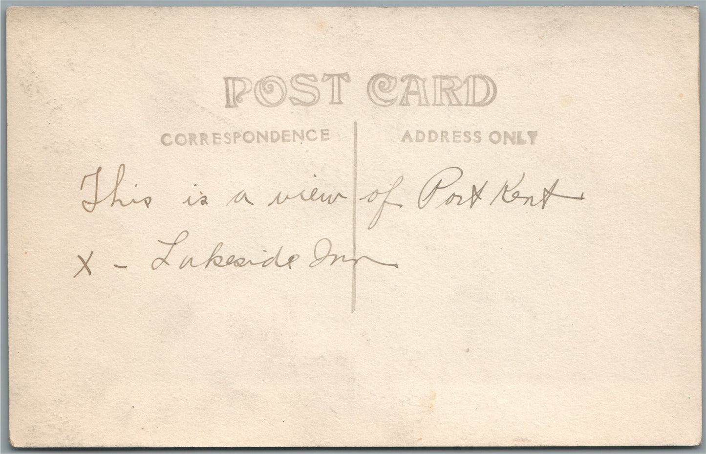 PORT KENT NY BIRDSEYE VIEW ANTIQUE REAL PHOTO POSTCARD RPPC