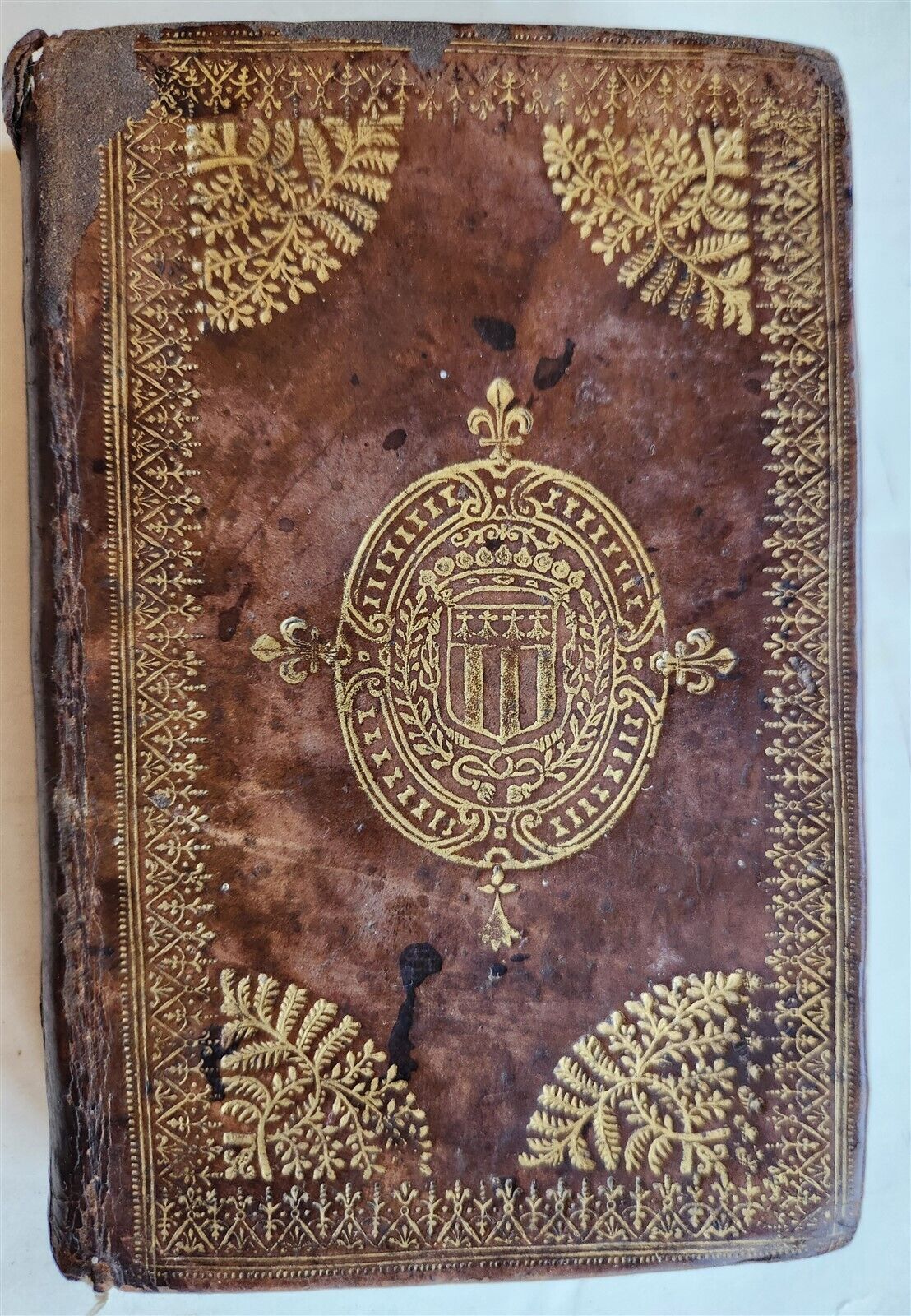 1621 POETRY by PIERRE MOUSSON antique DECORATIVE BINDING