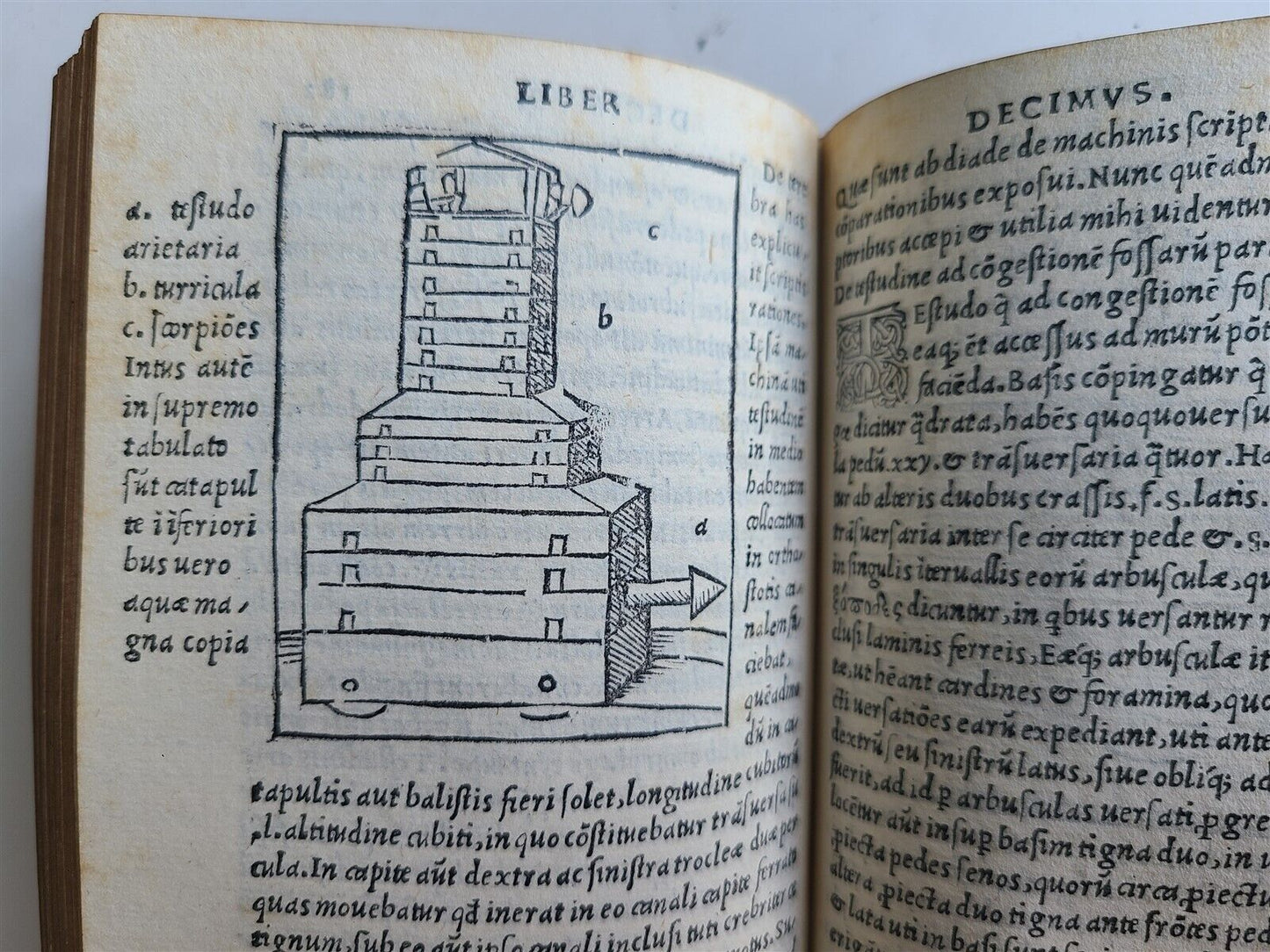 1513 VITRUVIUS ILLUSTRATED antique POST-INCUNABULA rare 16th CENT. architecture