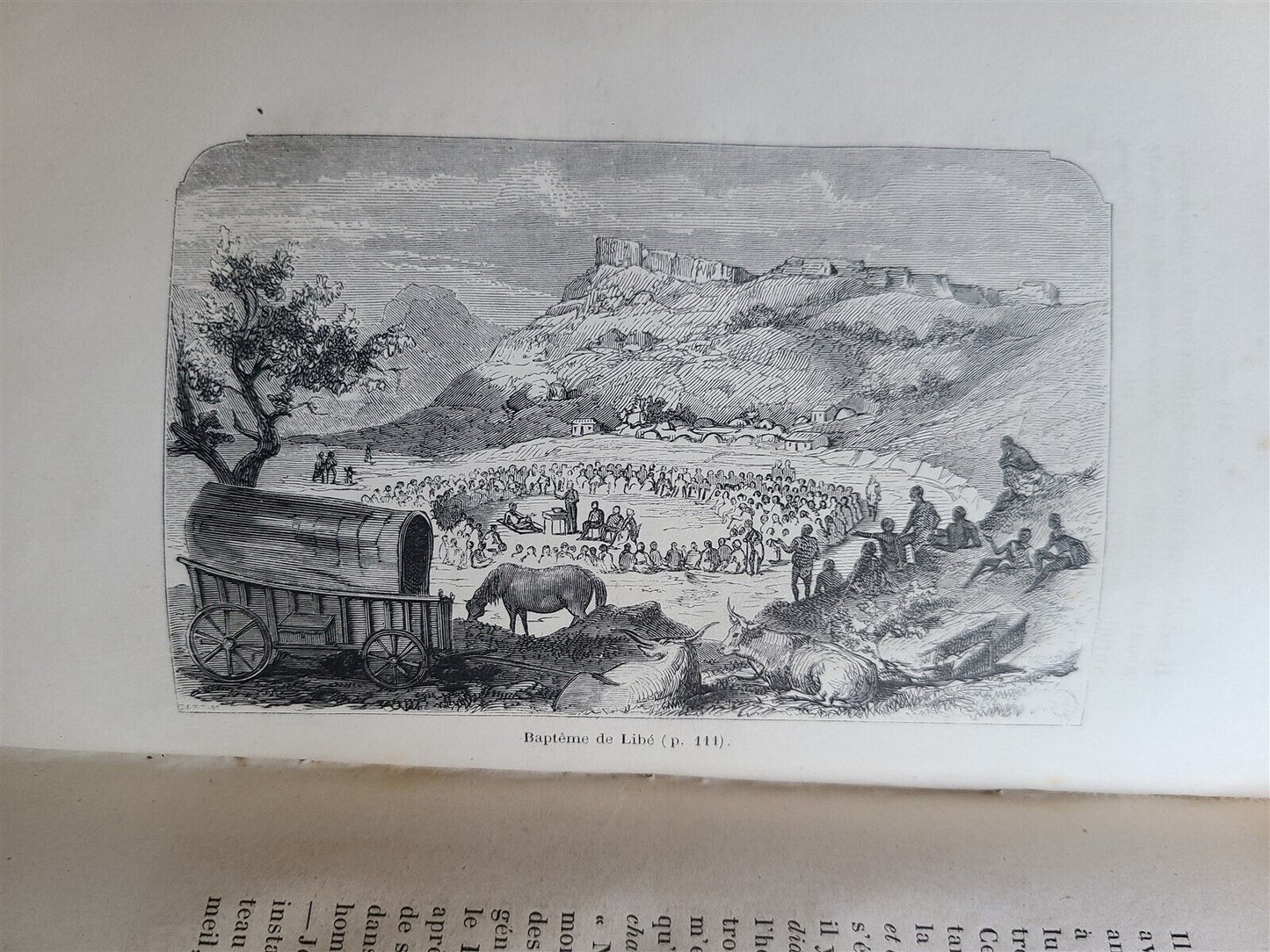 1859 AFRICA TRAVELS antique ILLUSTRATED Les Bassoutos ou vingt-trois annees