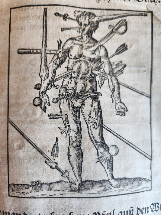 1601 WOUND MEDICINE antique ILLUSTRATED WundArtzney oder Artzney spiegell FOLIO