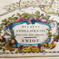 1640 MAP of FRANCE ANJOU by WILLEM BLAEU antique AUTHENTIC hand colored