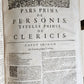 1748 CANON LAW by ESPENIUS antique BLIND-STAMPED PIGSKIN FOLIO