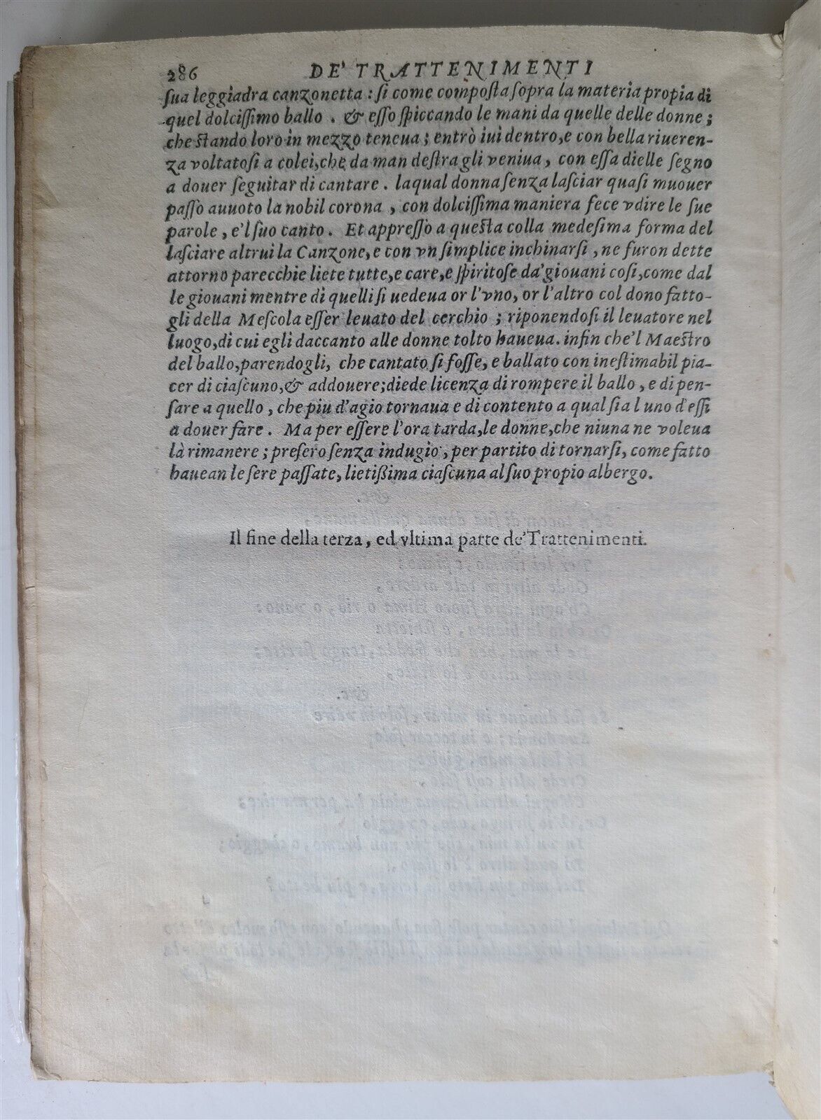 1591 I TRATTENIMENTI DI SCIPION BARGAGLI antique 16th CENTURY in Italian