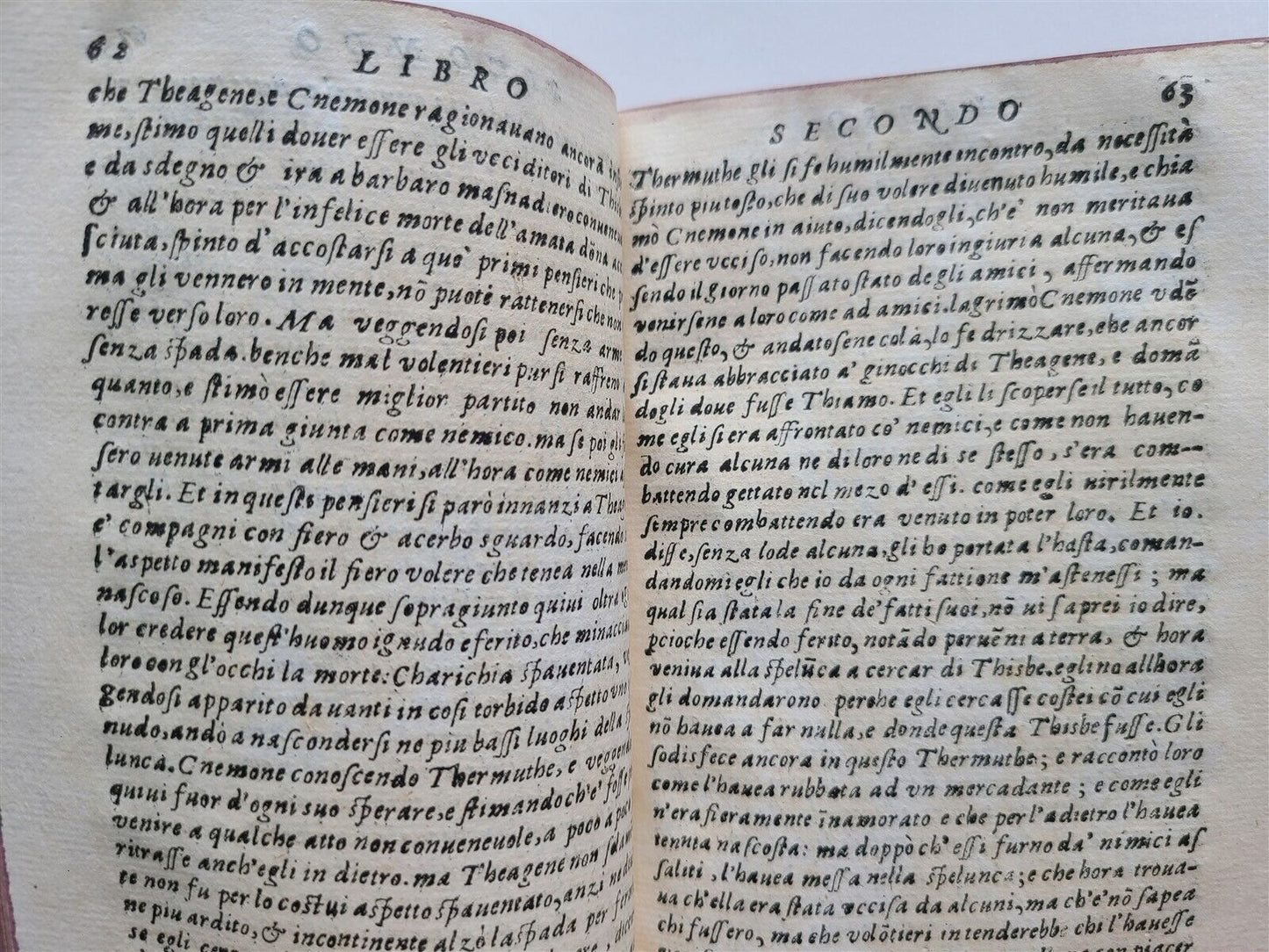 1582 LA DILETTEVOLE HISTORIA DI HELIODORO antique in ITALIAN Vellum binding