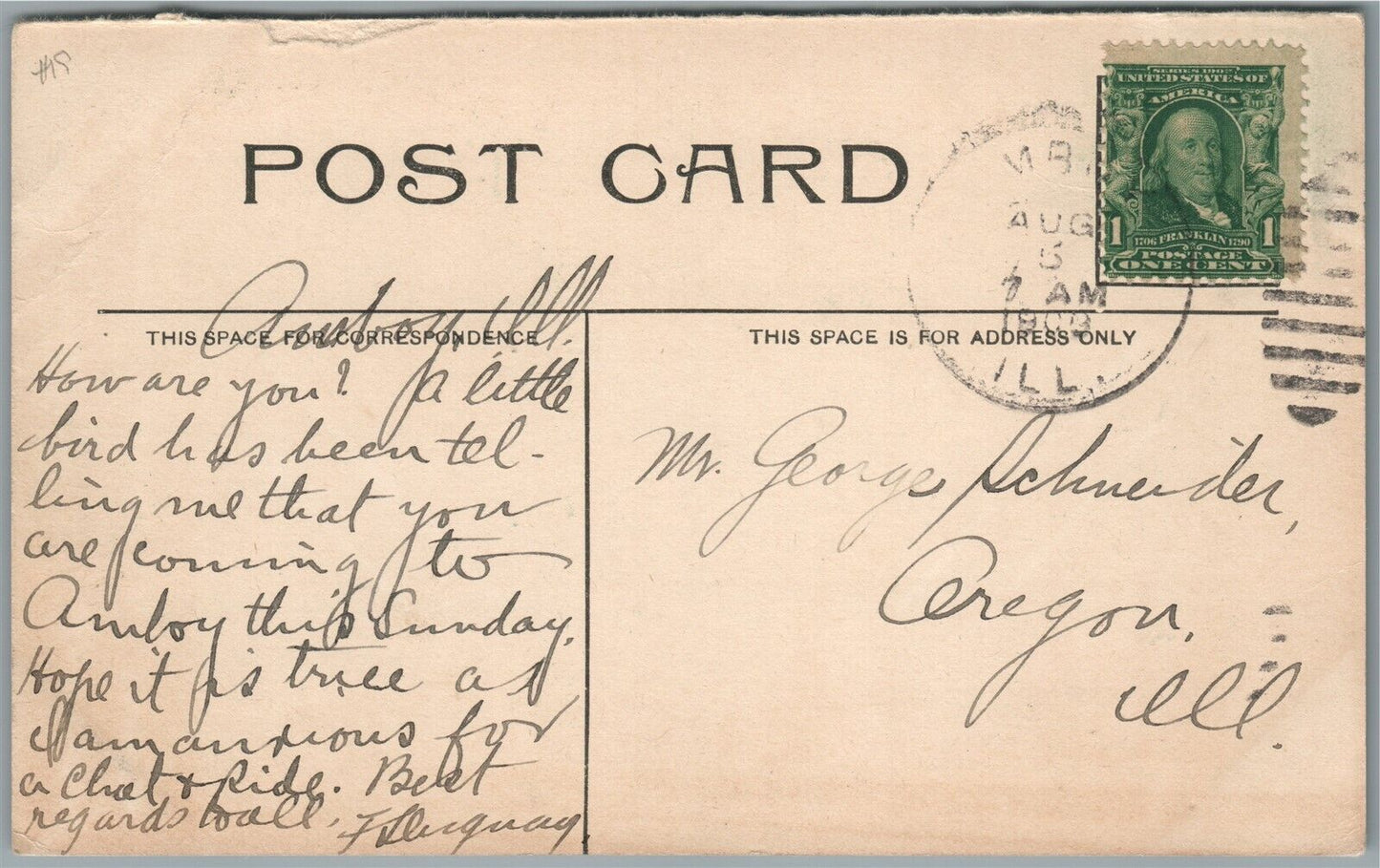 AMBOY IL CHURCHES ANTIQUE POSTCARD