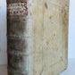 1710 LATIN FRENCH DICTIONARY antique w/ BLIND STAMPED VELLUM BINDING