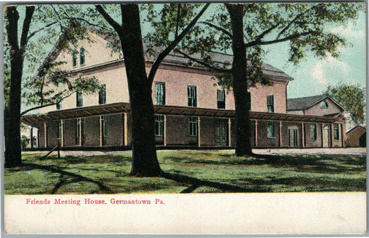 PHILADELPHIA PA GERMANTOWN FRIEND'S MEETING HOUSE ANTIQUE POSTCARD