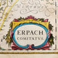 1640 MAP of GERMANY ERBACH by WILLEM BLAEU antique AUTHENTIC hand colored