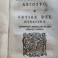 1586 IMPORTANT ITALIAN RENAISSANCE WORKS antique VELLUM Bembo Sansoiuno Ariosto