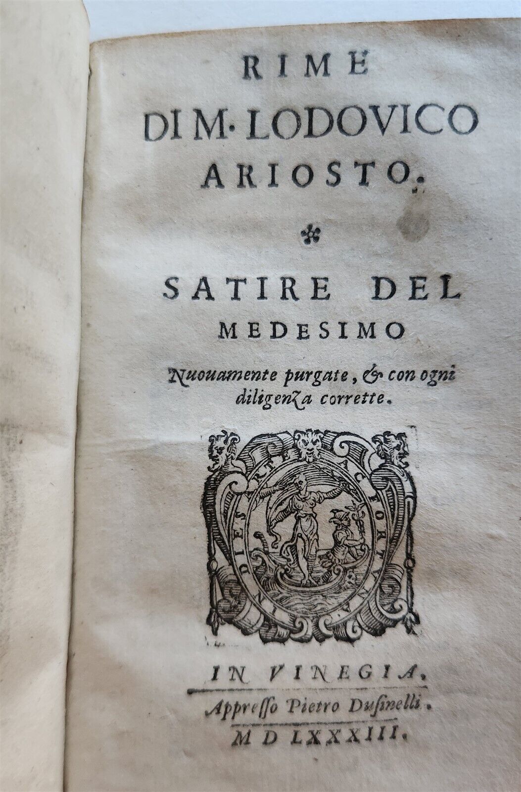 1586 IMPORTANT ITALIAN RENAISSANCE WORKS antique VELLUM Bembo Sansoiuno Ariosto